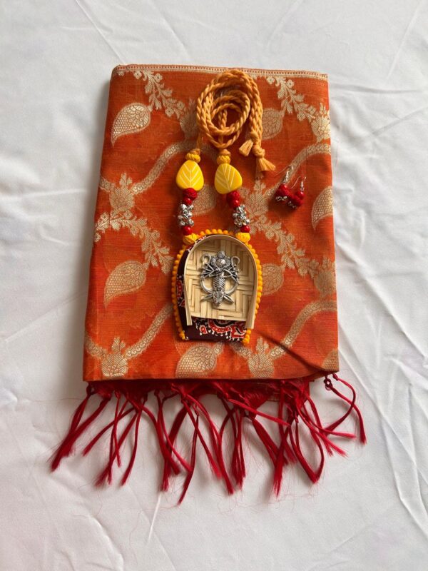 Red Chanderi Dupatta