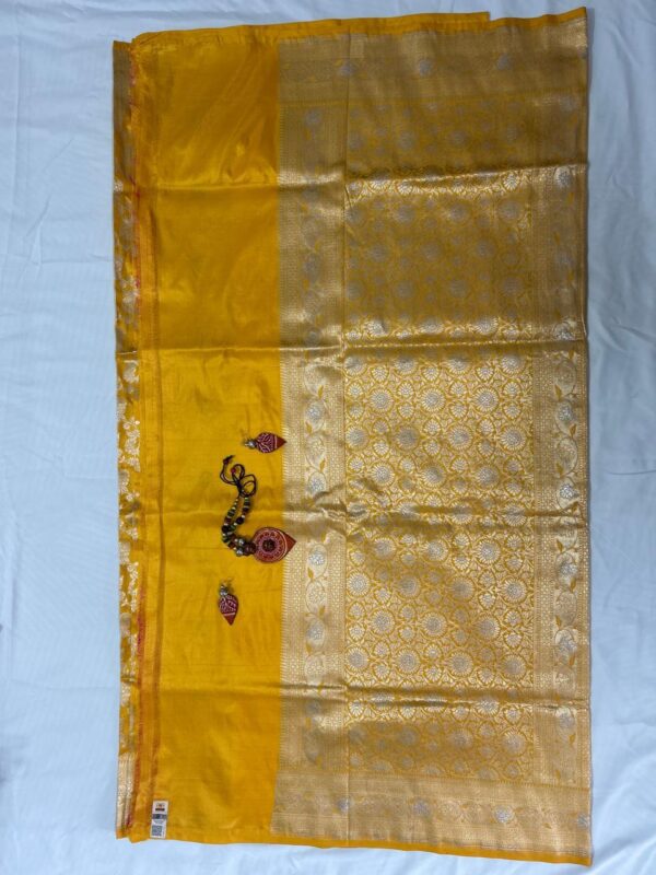 Yellow Uppada Jaal Saree - Image 4
