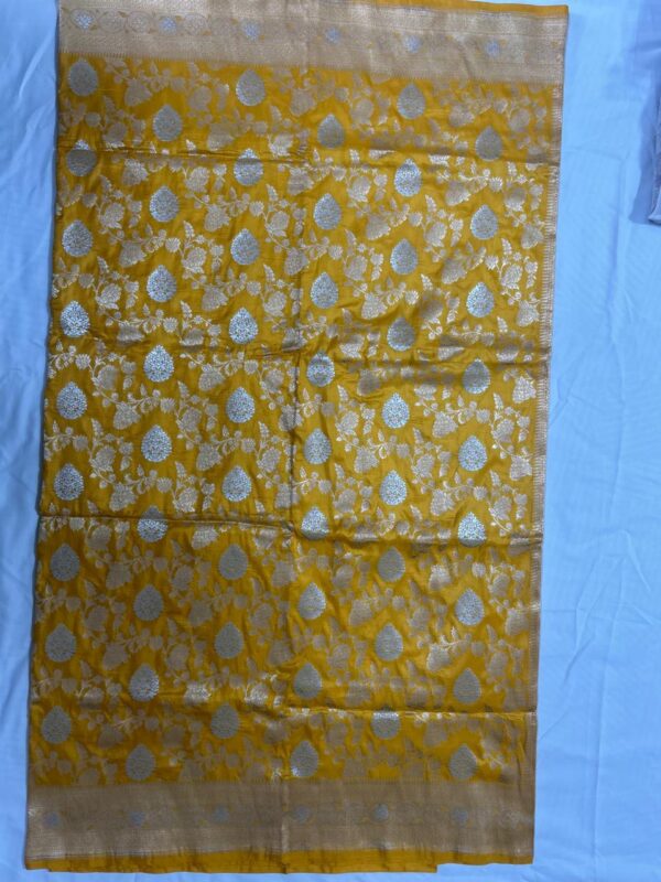Yellow Uppada Jaal Saree - Image 3