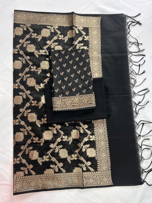 Chanderi Suit (Black) - Image 2