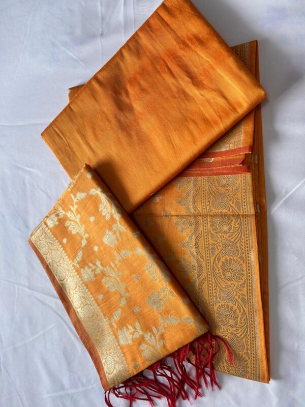 Chanderi Suit (Shade of Orange) - Image 2
